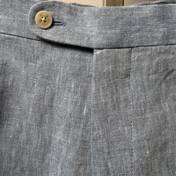 JOSEPH ABBOUD Light Blue 100% Linen 2 Piece Suit Men's 48R - Picture 14 of 16